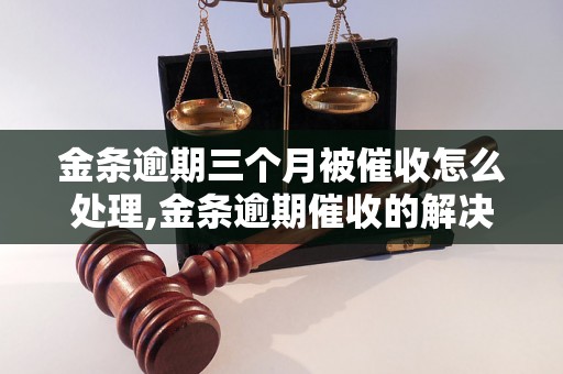 金条逾期三个月被催收怎么处理,金条逾期催收的解决办法