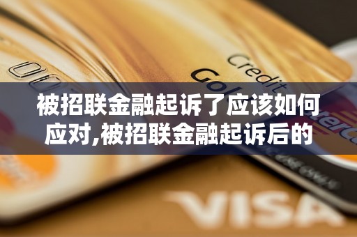 被招联金融起诉了应该如何应对,被招联金融起诉后的法律处理方法