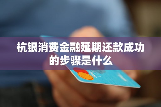 杭银消费金融延期还款成功的步骤是什么