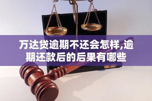 万达贷逾期不还会怎样,逾期还款后的后果有哪些