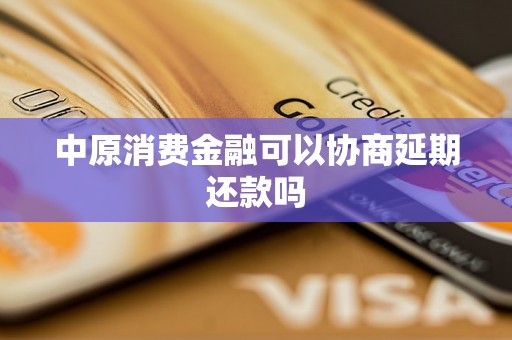 中原消费金融可以协商延期还款吗