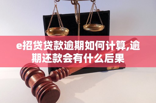 e招贷贷款逾期如何计算,逾期还款会有什么后果