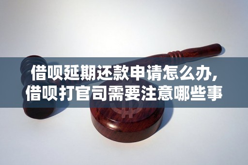 借呗延期还款申请怎么办,借呗打官司需要注意哪些事项