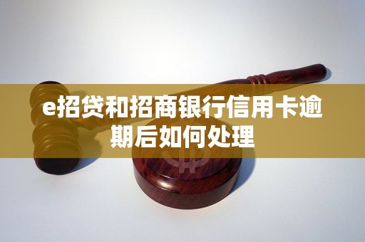 e招贷和招商银行信用卡逾期后如何处理