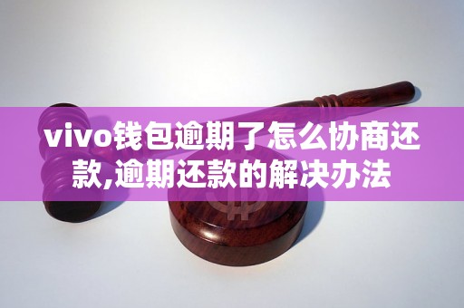 vivo钱包逾期了怎么协商还款,逾期还款的解决办法