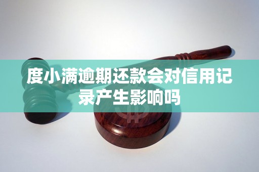 度小满逾期还款会对信用记录产生影响吗