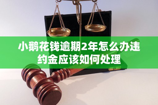 小鹅花钱逾期2年怎么办违约金应该如何处理