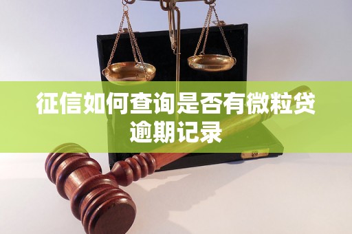 征信如何查询是否有微粒贷逾期记录