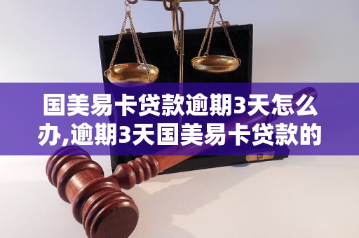 国美易卡贷款逾期3天怎么办,逾期3天国美易卡贷款的后果