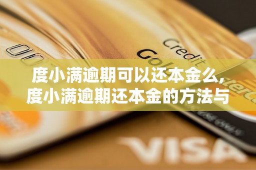 度小满逾期可以还本金么,度小满逾期还本金的方法与流程