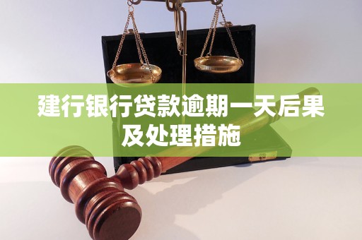 建行银行贷款逾期一天后果及处理措施