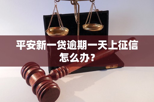 平安新一贷逾期一天上征信怎么办？