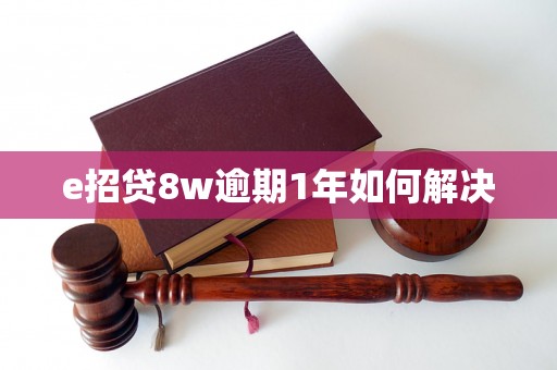 e招贷8w逾期1年如何解决