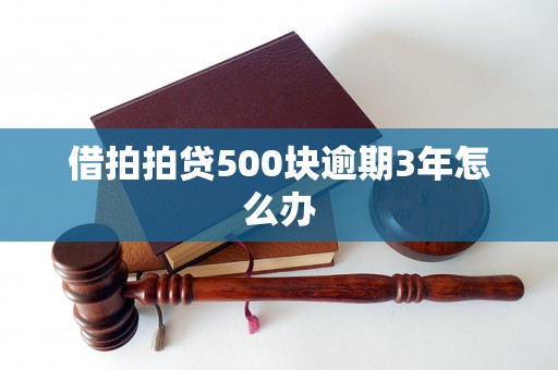 借拍拍贷500块逾期3年怎么办