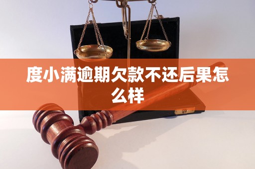 度小满逾期欠款不还后果怎么样