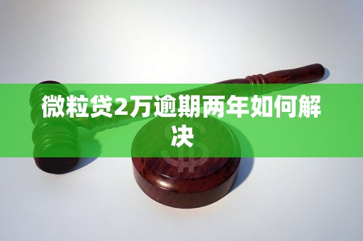 微粒贷2万逾期两年如何解决