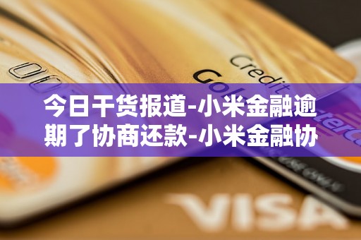 今日干货报道-小米金融逾期了协商还款-小米金融协商还款电话
