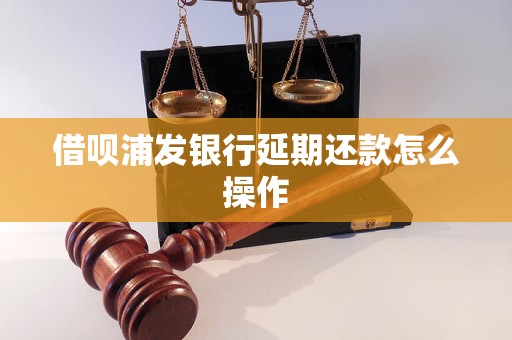 借呗浦发银行延期还款怎么操作