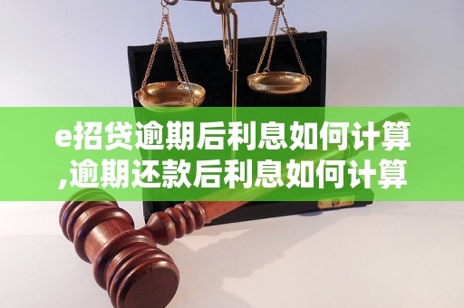 e招贷逾期后利息如何计算,逾期还款后利息如何计算