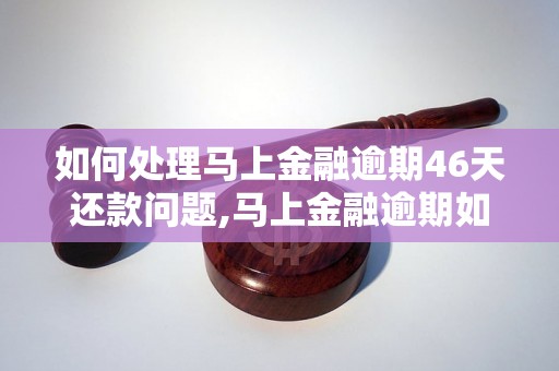 如何处理马上金融逾期46天还款问题,马上金融逾期如何解决