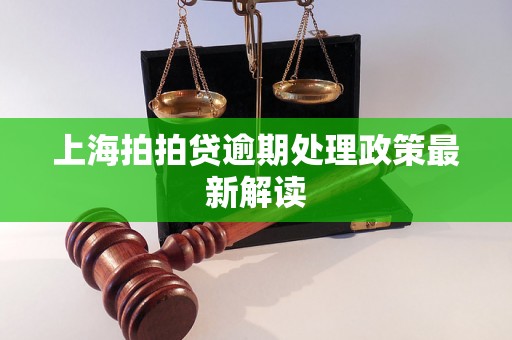 上海拍拍贷逾期处理政策最新解读