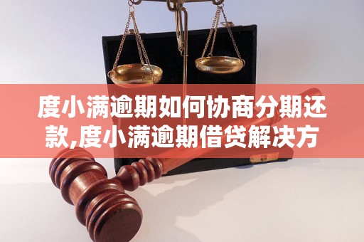 度小满逾期如何协商分期还款,度小满逾期借贷解决方案