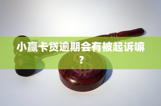 小赢卡贷逾期会有被起诉嘛？