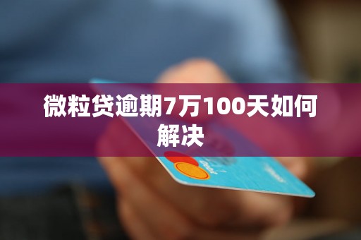 微粒贷逾期7万100天如何解决