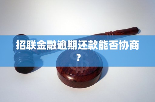 招联金融逾期还款能否协商？