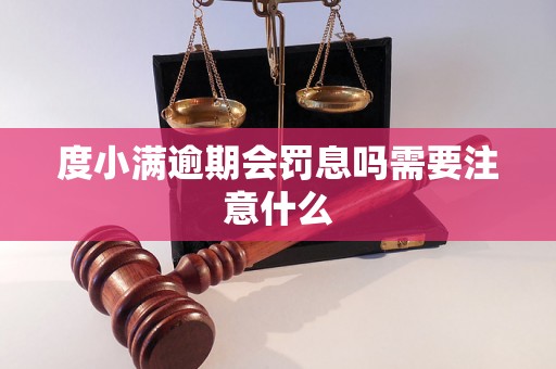 度小满逾期会罚息吗需要注意什么