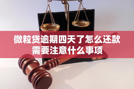 微粒贷逾期四天了怎么还款需要注意什么事项