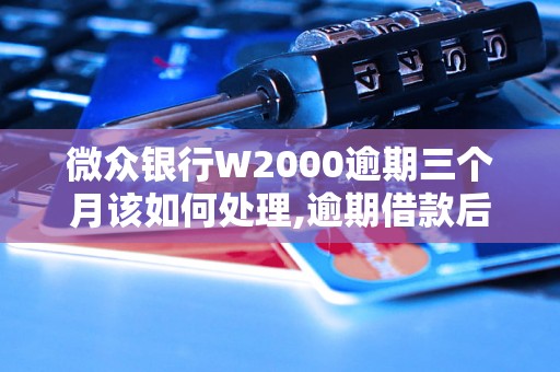 微众银行W2000逾期三个月该如何处理,逾期借款后果及解决办法