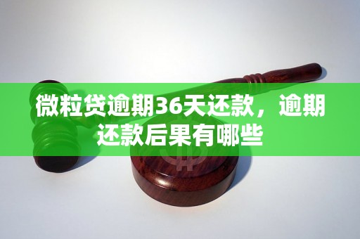 微粒贷逾期36天还款，逾期还款后果有哪些