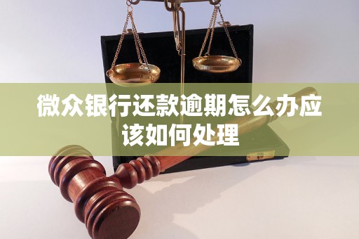 微众银行还款逾期怎么办应该如何处理