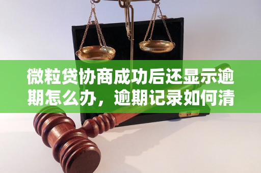 微粒贷协商成功后还显示逾期怎么办，逾期记录如何清除