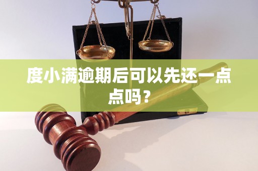 度小满逾期后可以先还一点点吗？