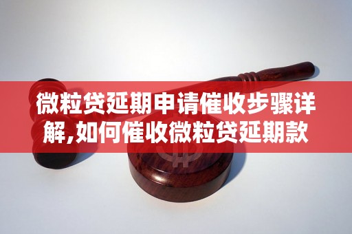 微粒贷延期申请催收步骤详解,如何催收微粒贷延期款项