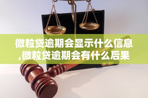 微粒贷逾期会显示什么信息,微粒贷逾期会有什么后果