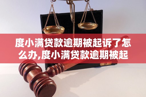 度小满贷款逾期被起诉了怎么办,度小满贷款逾期被起诉了后果严重吗