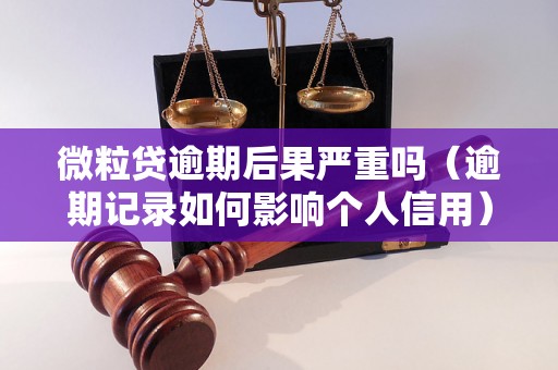 微粒贷逾期后果严重吗（逾期记录如何影响个人信用）