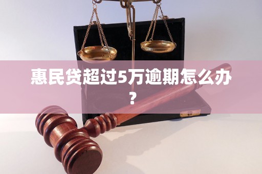 惠民贷超过5万逾期怎么办？