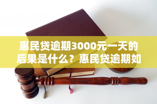 惠民贷逾期3000元一天的后果是什么？惠民贷逾期如何处理？