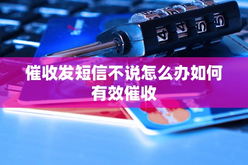 催收发短信不说怎么办如何有效催收