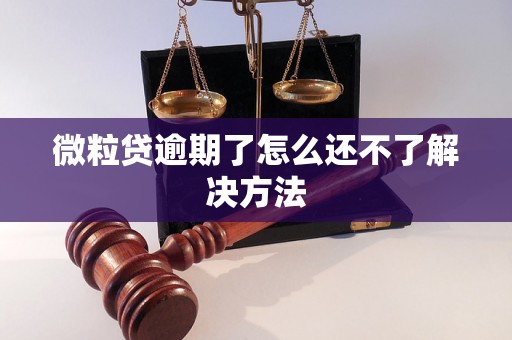 微粒贷逾期了怎么还不了解决方法