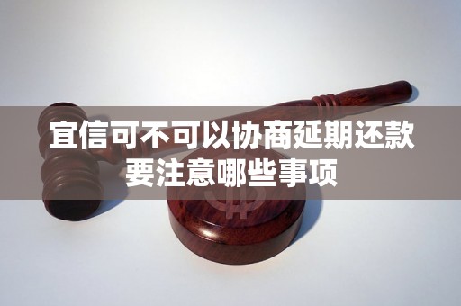 宜信可不可以协商延期还款要注意哪些事项