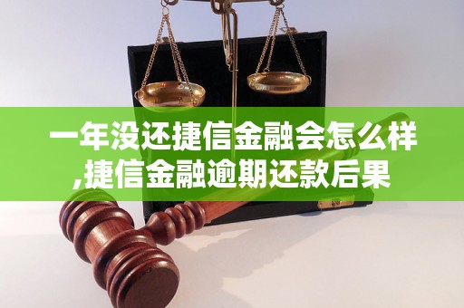 一年没还捷信金融会怎么样,捷信金融逾期还款后果