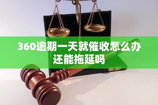 360逾期一天就催收怎么办还能拖延吗