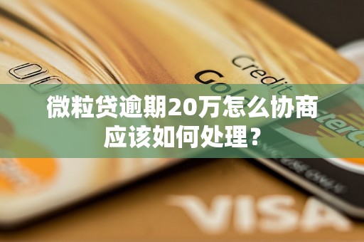 微粒贷逾期20万怎么协商应该如何处理？