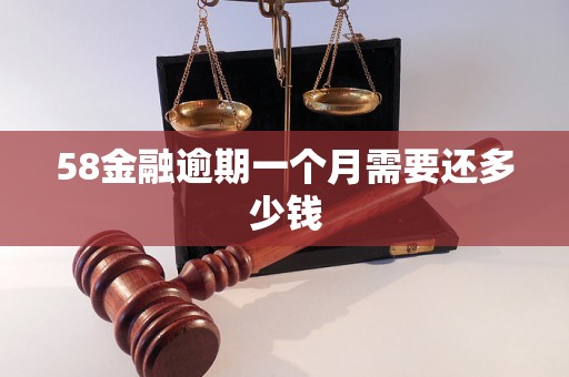 58金融逾期一个月需要还多少钱