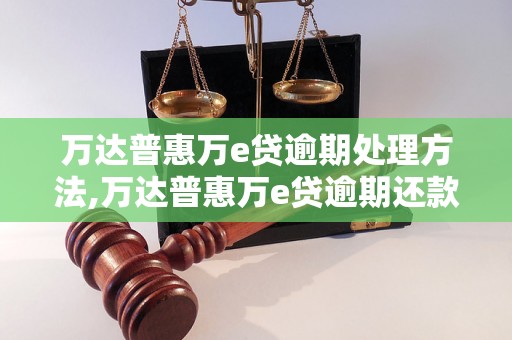 万达普惠万e贷逾期处理方法,万达普惠万e贷逾期还款流程